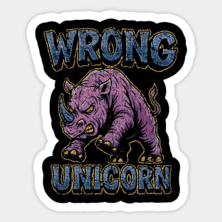 Angry Pink Rhino Sticker